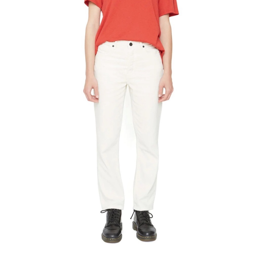 Sandrine Rose X Free People Linen Blend Straight Fit Pants In Alps Relaxed Fit